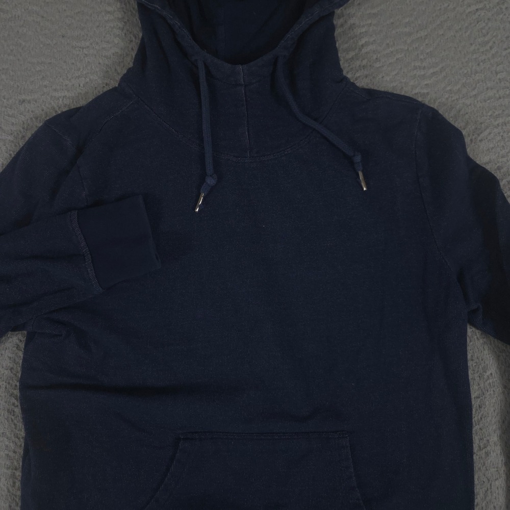 Pact Organic Hoodie Mens Medium Navy Organic Cotton Recycled Thumbhole Pullover